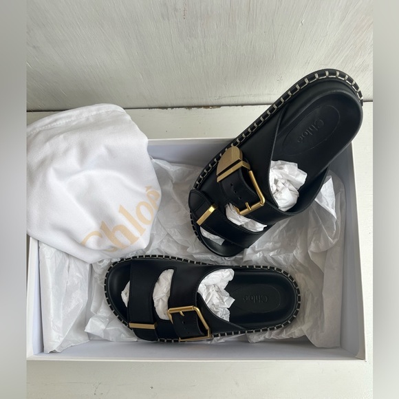 Chloé Rebecca Slide Sandal- Black size 36 - Picture 14 of 14